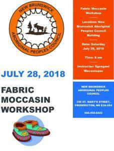 Fabric Moccasin Workshop @ New Brunswick Aboriginal Peoples Council